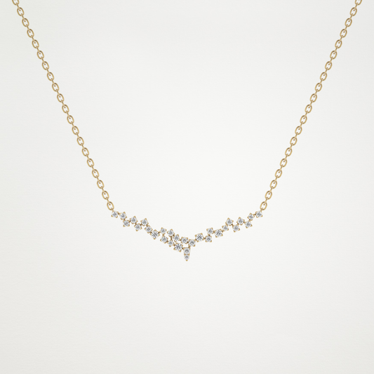 0.061 TCW Round Lab Grown Diamond Charm Necklace