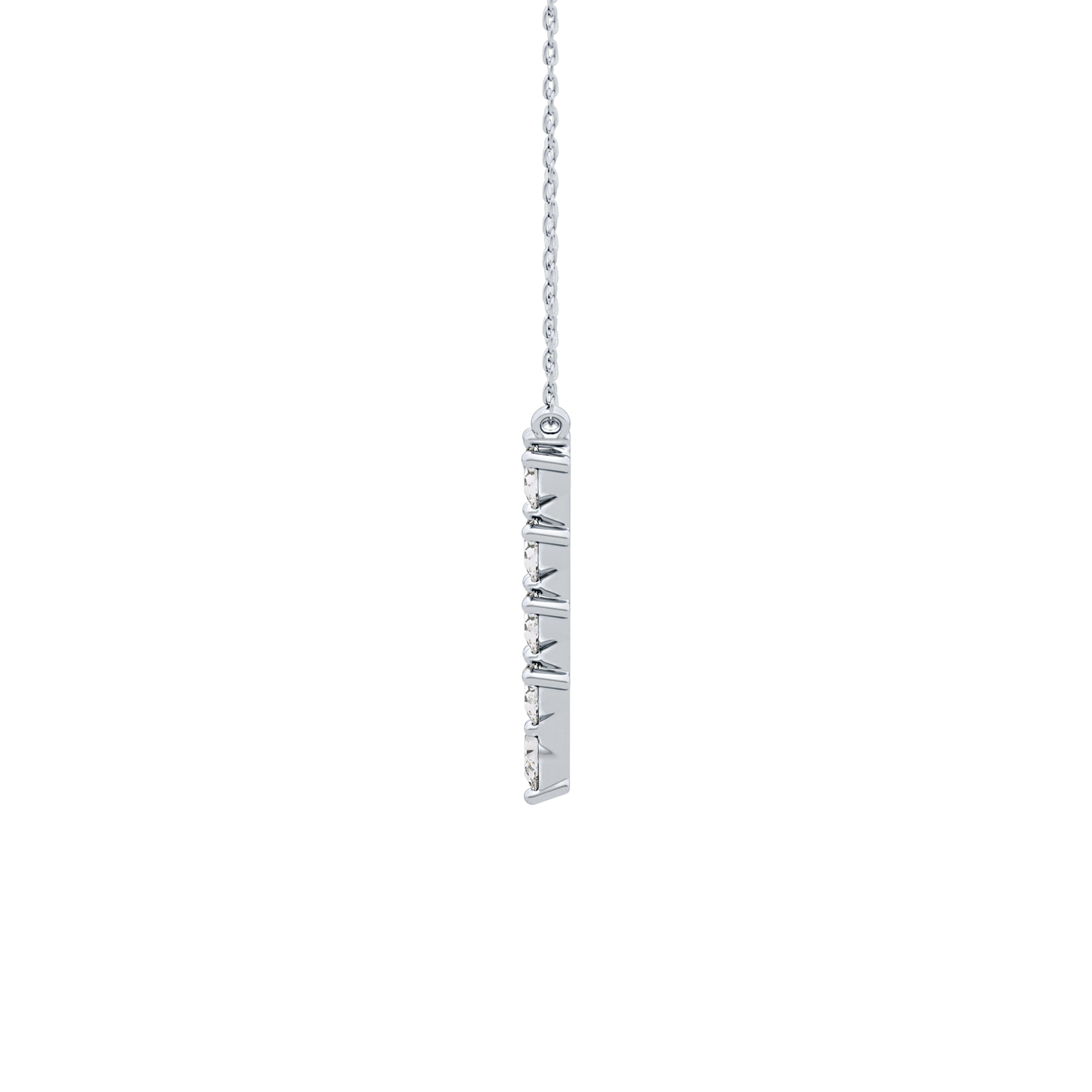 1.5 TCW Emerald Lab Grown Diamond Bezel Necklace