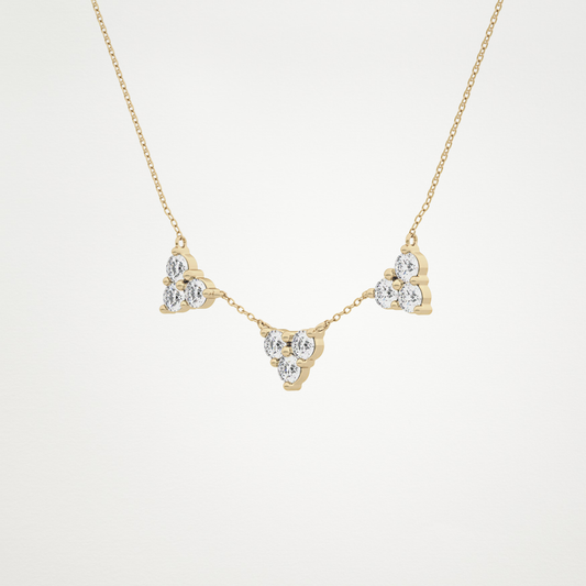 0.76 TCW Round Lab Grown Diamond Charm Necklace