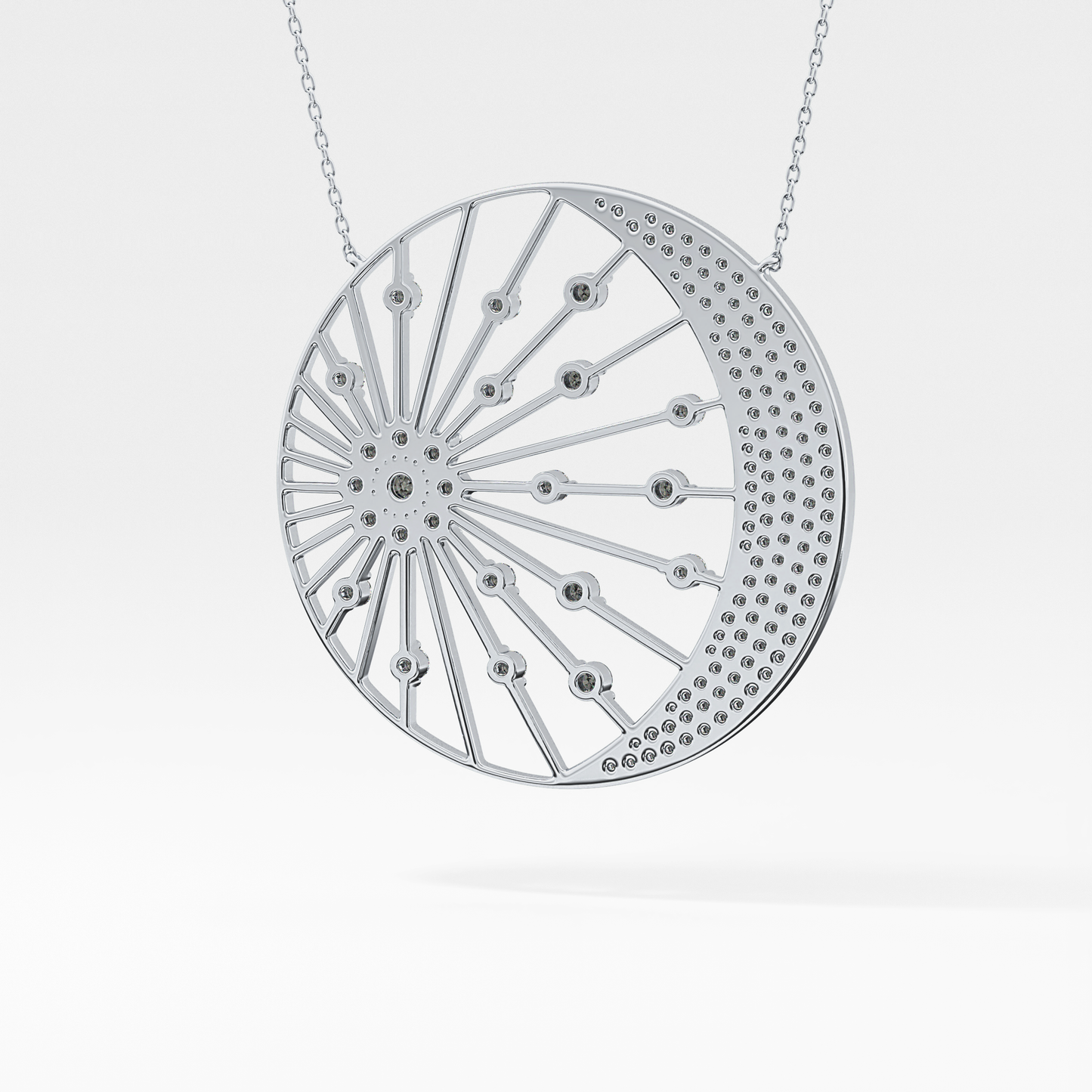 1.5 TCW Emerald Lab Grown Diamond Bezel Necklace