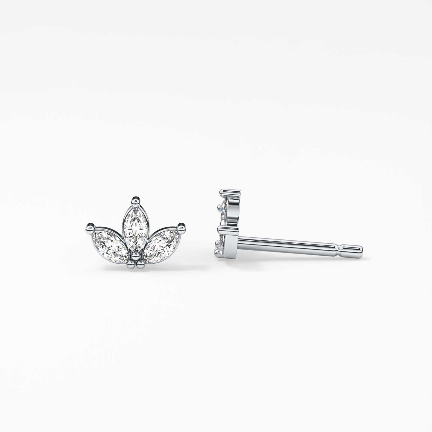 0.4 TCW Round Lab Grown Diamond Stud Earrings