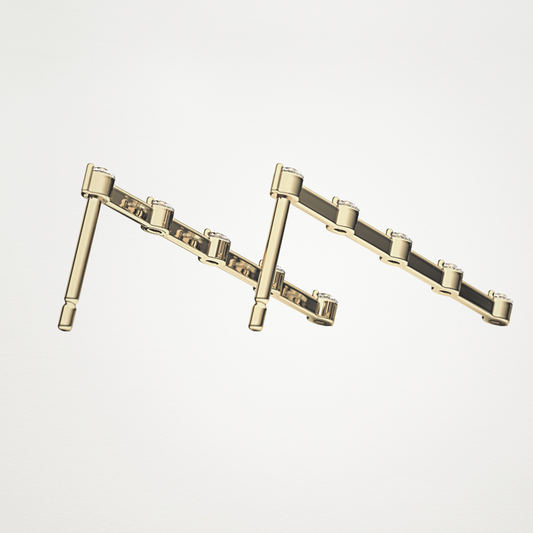 0.15 TCW Round Lab Grown Diamond Dainty Drop Earrings