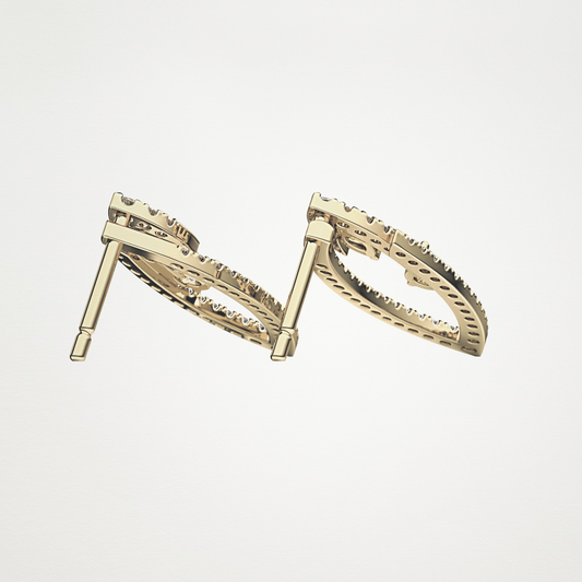 0.32 TCW Marquise, Pear & Round Lab Grown Diamond Huggies Earrings