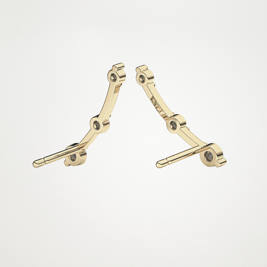 0.18 TCW Round Lab Grown Diamond Drop Earrings
