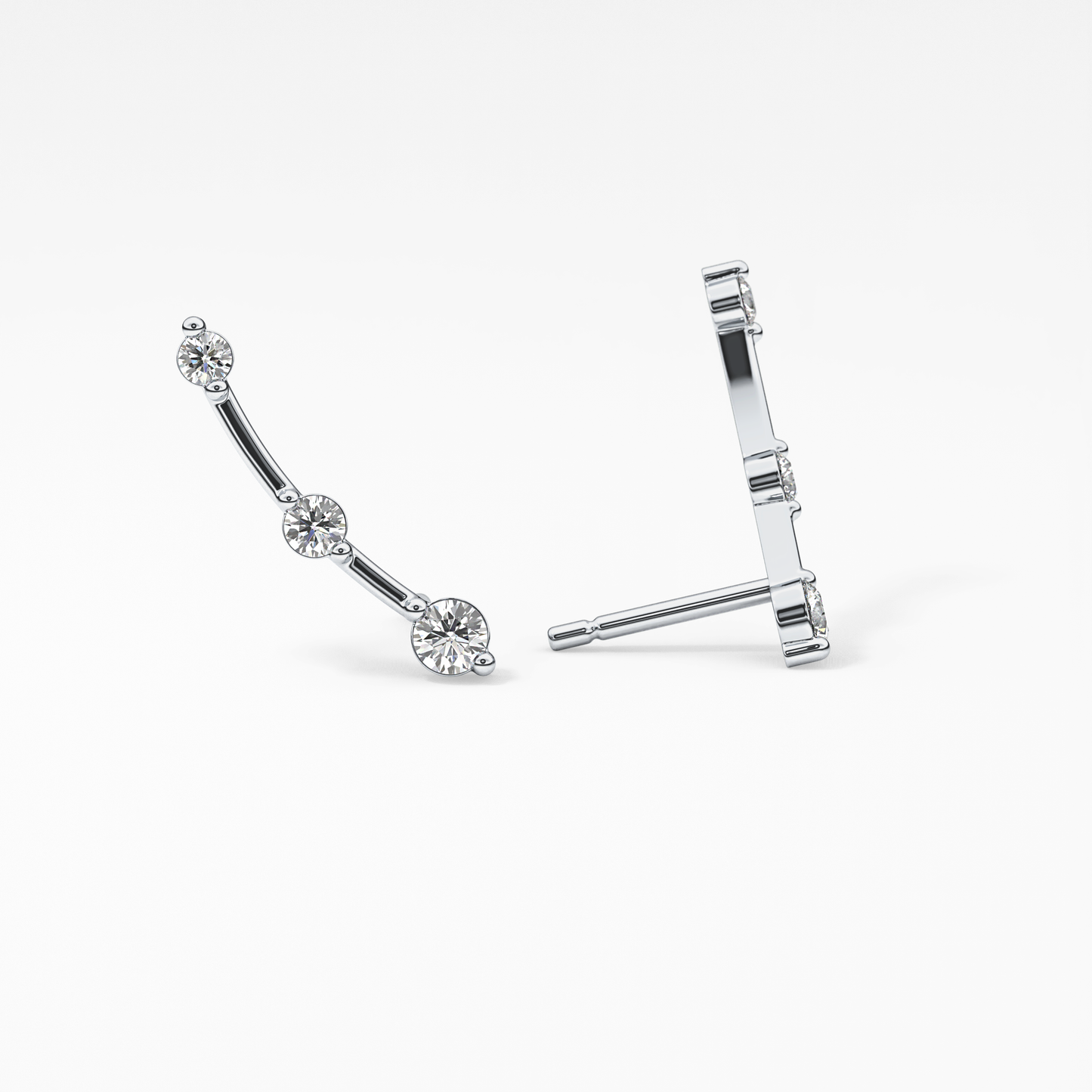 0.4 TCW Round Lab Grown Diamond Stud Earrings