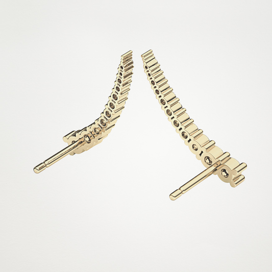 0.28 TCW Round Lab Grown Diamond Drop Earrings