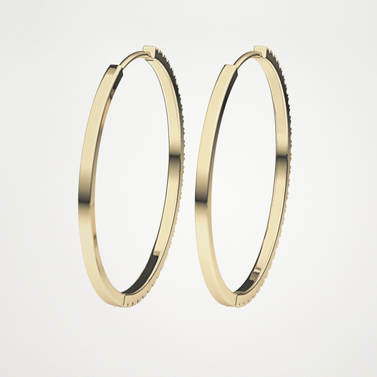 0.3 TCW Round Lab Grown Diamond Hoop Earrings