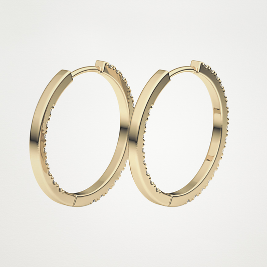 0.3 TCW Round Lab Grown Diamond Hoop Earrings