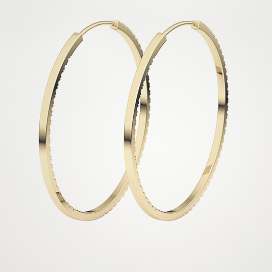 0.67 TCW Round Lab Grown Diamond Hoop Earrings