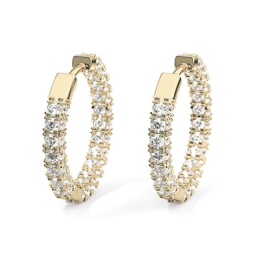 0.4 TCW Round Lab Grown Diamond Stud Earrings