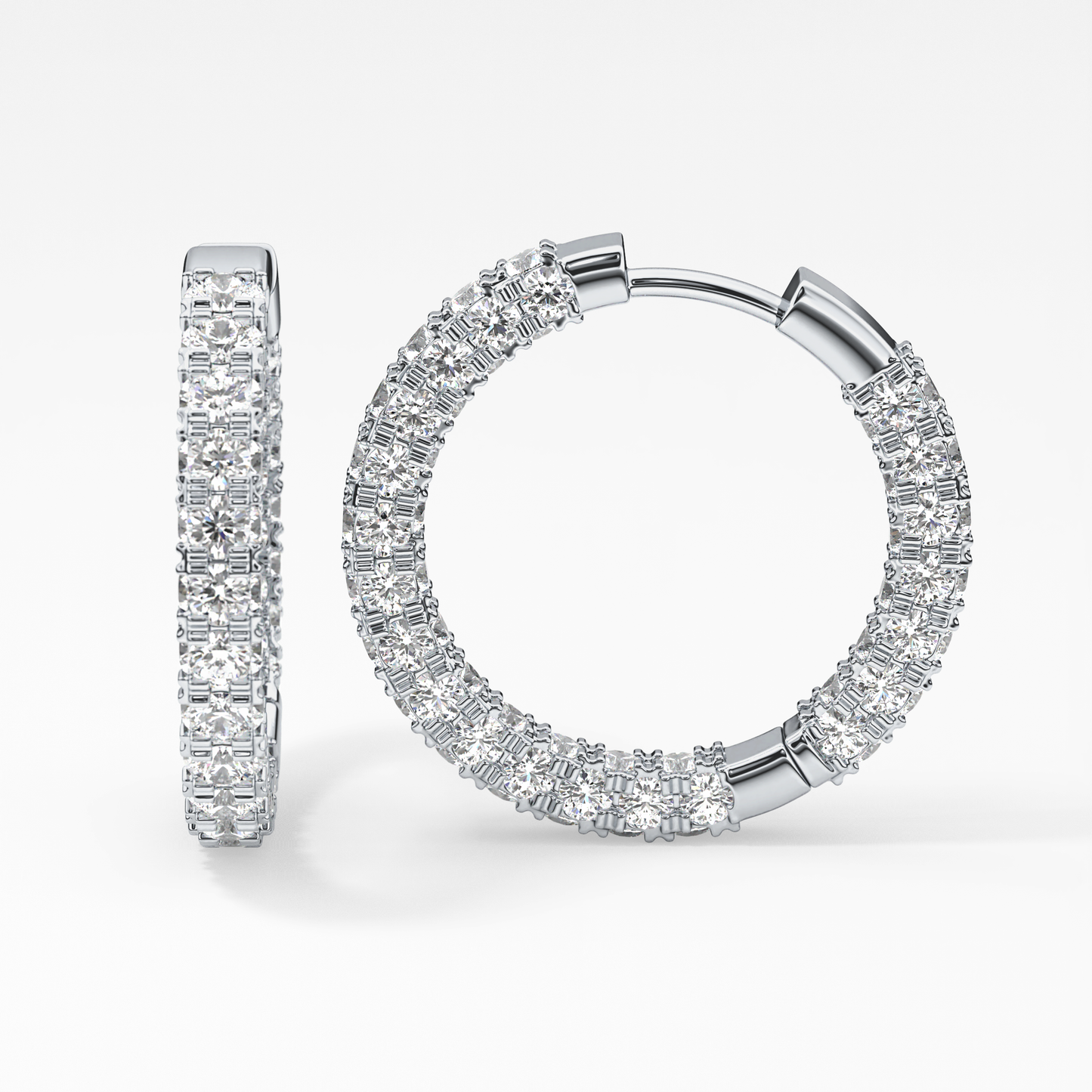 0.4 TCW Round Lab Grown Diamond Stud Earrings