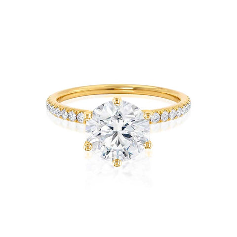 2.20 CT Round Shaped Moissanite Solitaire Engagement Ring 3 2.20 CT Round Shaped Moissanite Solitaire Engagement Ring 3