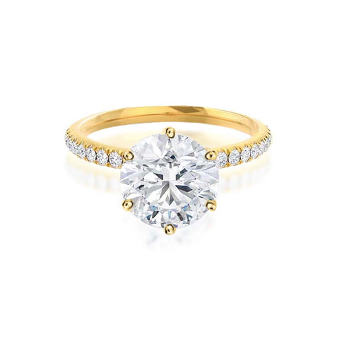 2.20 CT Round Shaped Moissanite Solitaire Engagement Ring 5 2.20 CT Round Shaped Moissanite Solitaire Engagement Ring 5