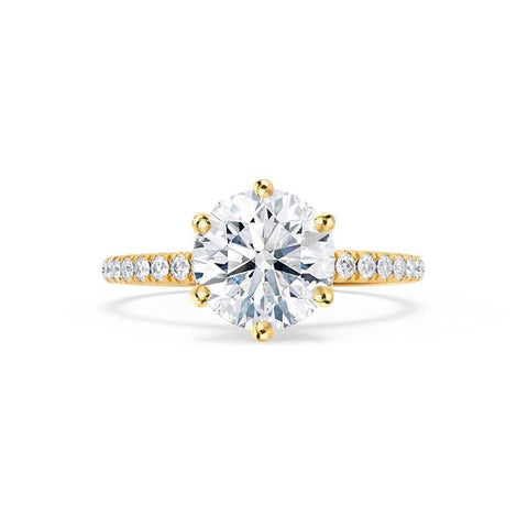 2.20 CT Round Shaped Moissanite Solitaire Engagement Ring 6 2.20 CT Round Shaped Moissanite Solitaire Engagement Ring 6