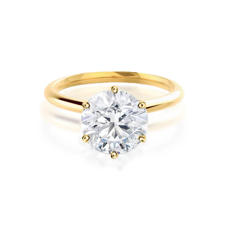 2.20 CT Round Shaped Moissanite Solitaire Style Engagement Ring 5 2.20 CT Round Shaped Moissanite Solitaire Style Engagement Ring 5
