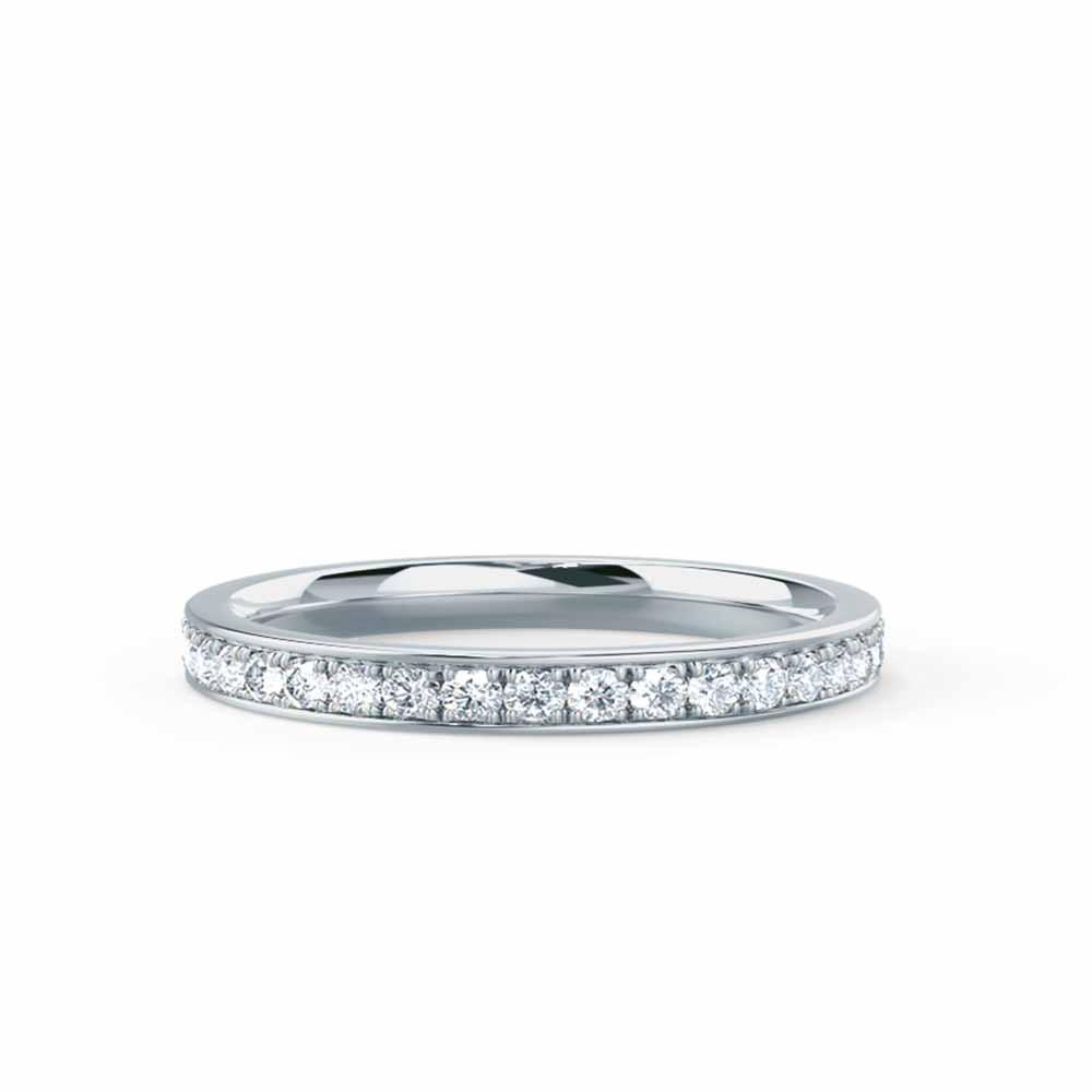 0.16 CT Round Shaped Moissanite Full Eternity Style Wedding Band 2 0.16 CT Round Shaped Moissanite Full Eternity Style Wedding Band 2