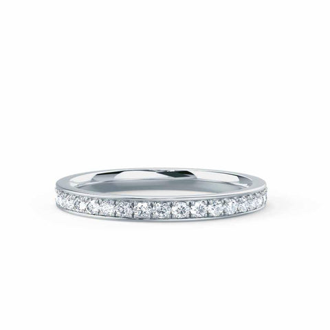 0.16 CT Round Shaped Moissanite Full Eternity Style Wedding Band 2 0.16 CT Round Shaped Moissanite Full Eternity Style Wedding Band 2