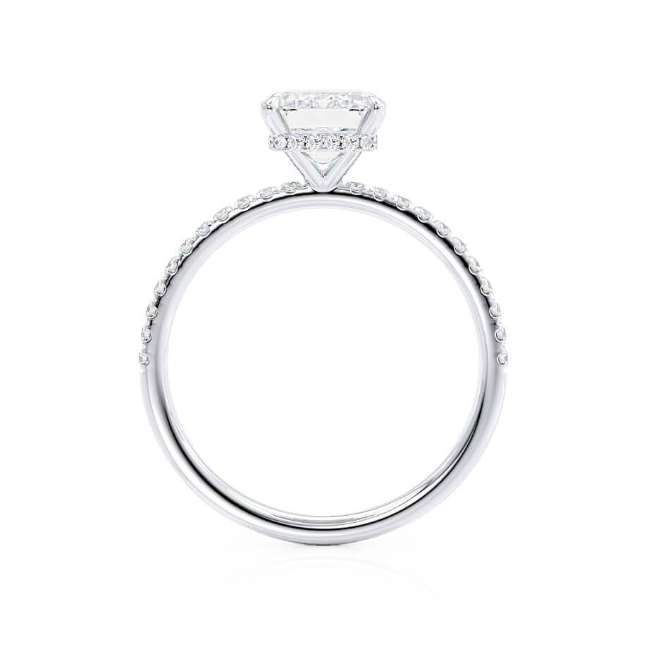 Emerald Pave Lab Grown Diamond Engagement Ring