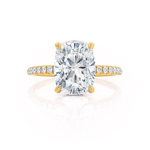 2.30 CT Elongated Cushion Shaped Moissanite Hidden Halo Style Engagement Ring 3 2.30 CT Elongated Cushion Shaped Moissanite Hidden Halo Style Engagement Ring 3