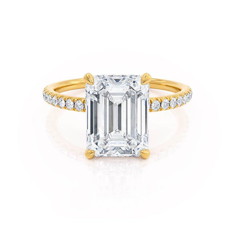 1.75 CT Emerald Shaped Moissanite Hidden Halo Style Engagement Ring 2 1.75 CT Emerald Shaped Moissanite Hidden Halo Style Engagement Ring 2