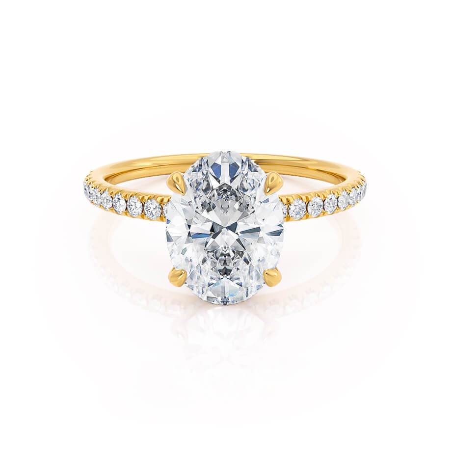 1.50 CT Oval Shaped Moissanite Hidden Halo Style Engagement Ring 1 1.50 CT Oval Shaped Moissanite Hidden Halo Style Engagement Ring 1