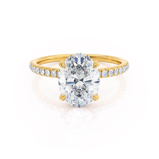 Oval Pave Lab Grown Diamond Engagement Ring
