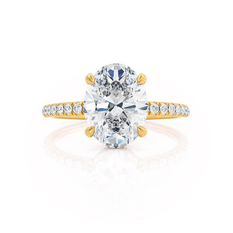 1.50 CT Oval Shaped Moissanite Hidden Halo Style Engagement Ring 4 1.50 CT Oval Shaped Moissanite Hidden Halo Style Engagement Ring 4