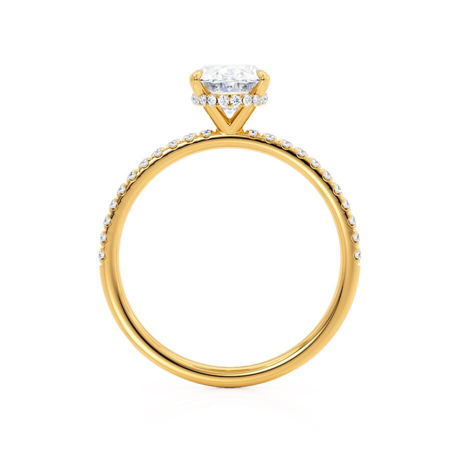 Oval Pave Lab Grown Diamond Engagement Ring