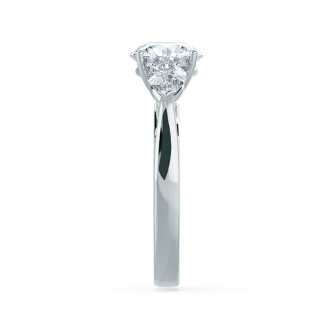 1.0 CT Round Shaped Moissanite Three Stone Engagement Ring 3 1.0 CT Round Shaped Moissanite Three Stone Engagement Ring 3