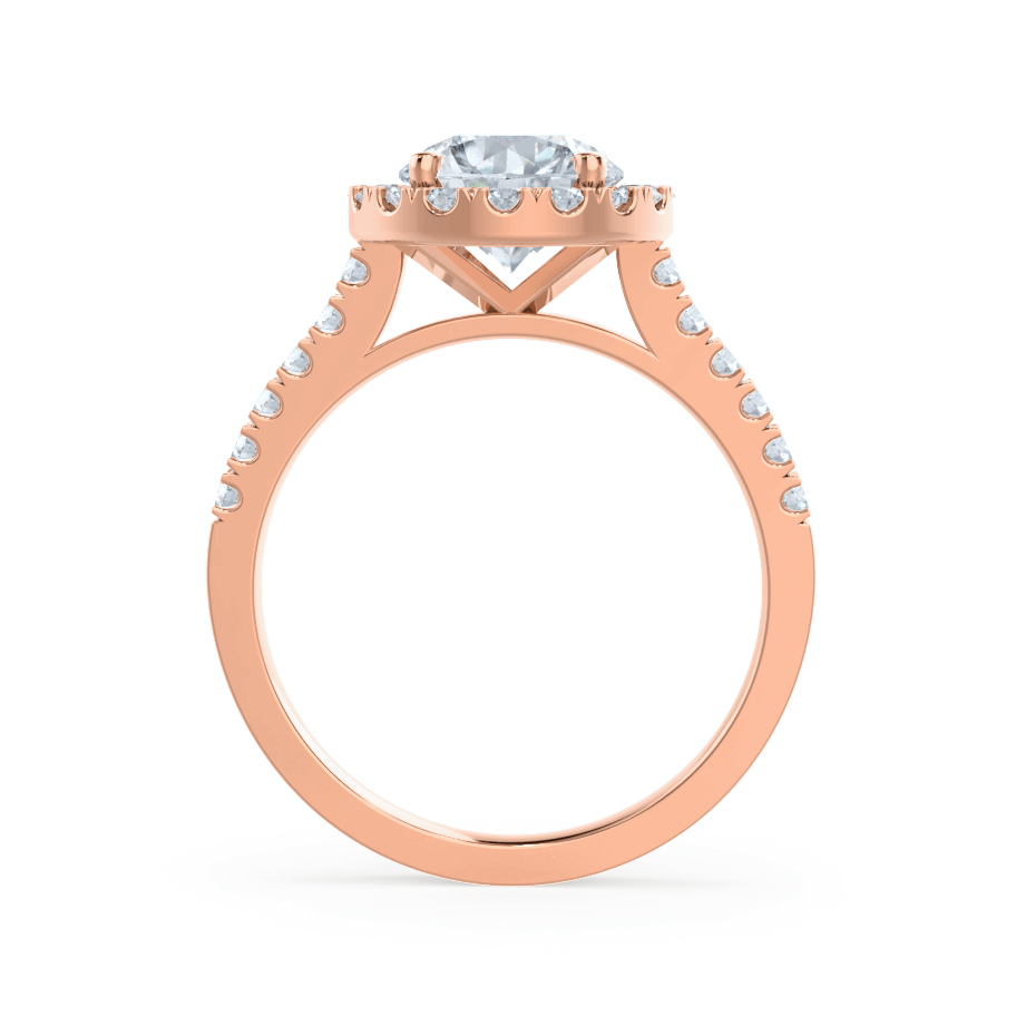 Round Halo & Pave Lab Grown Diamond Engagement Ring
