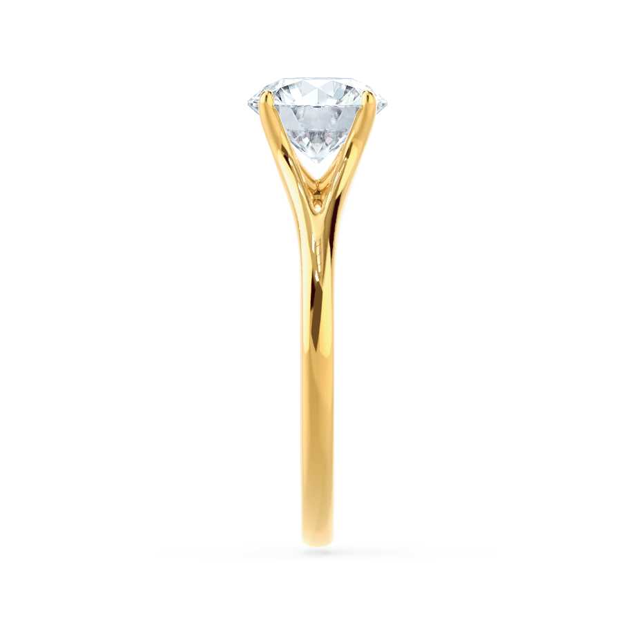 Round Solitaire Lab Grown Diamond Engagement Ring