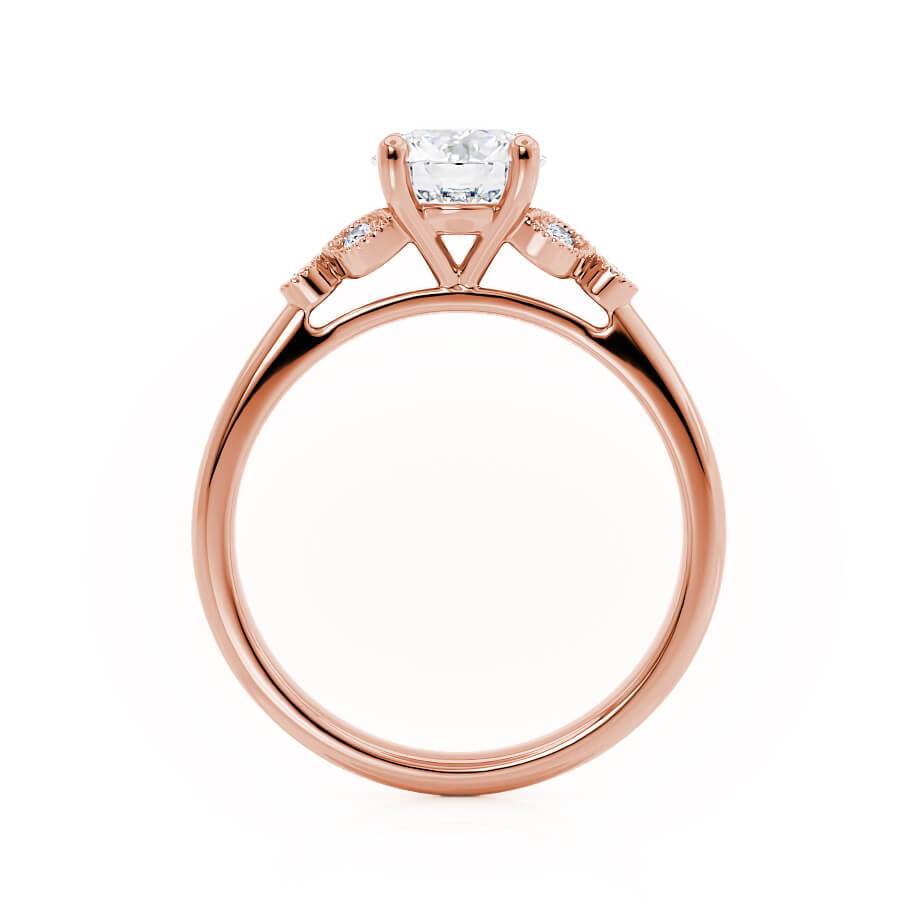 Round Cluster Lab Grown Diamond Engagement Ring