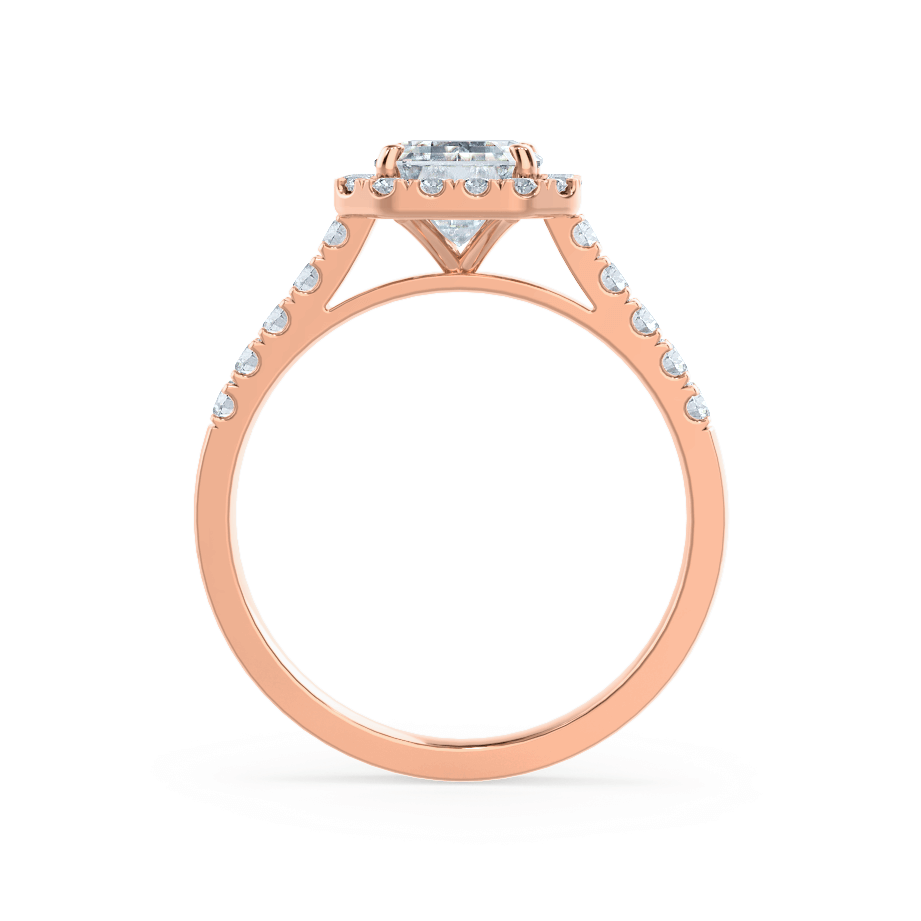Emerald Halo & Pave Lab Grown Diamond Engagement Ring