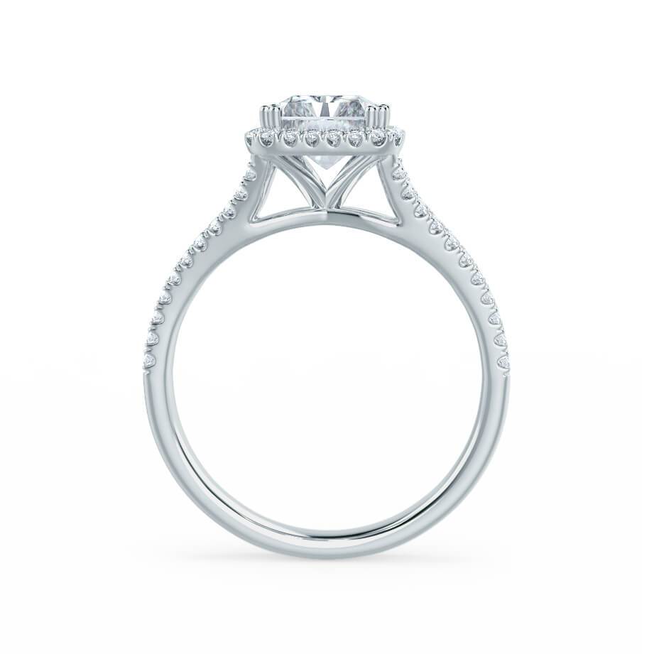 1.80 CT Radiant Shaped Moissanite Halo & Split Shank Style Engagement Ring 5