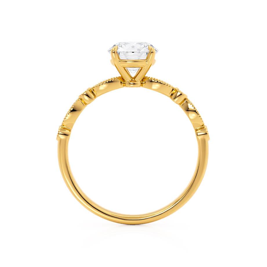 Round Pave Lab Grown Diamond Engagement Ring