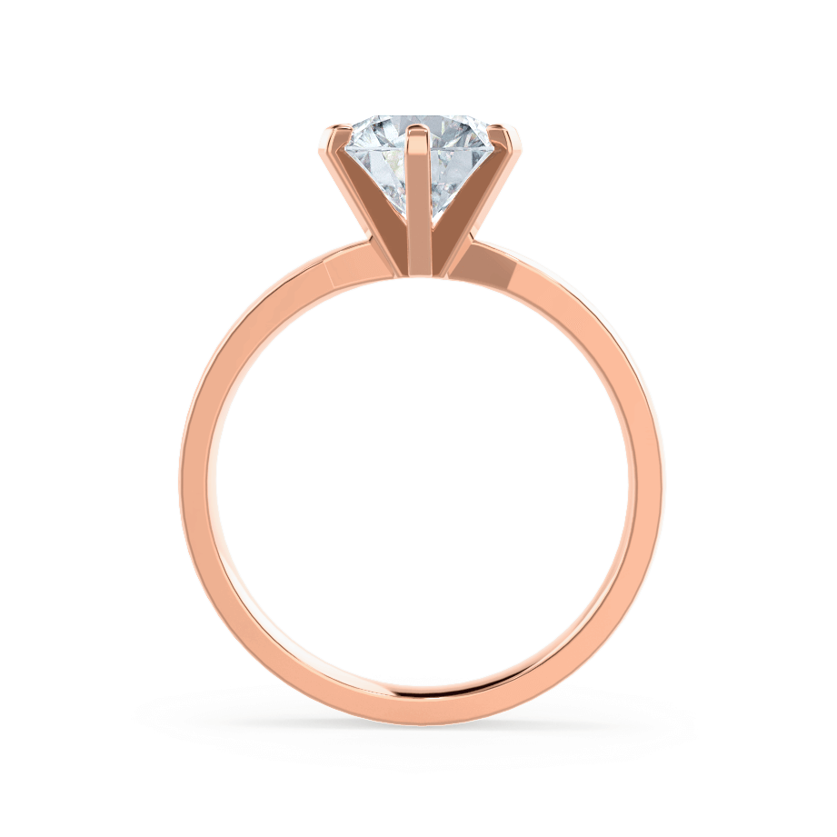 Round Solitaire Lab Grown Diamond Engagement Ring