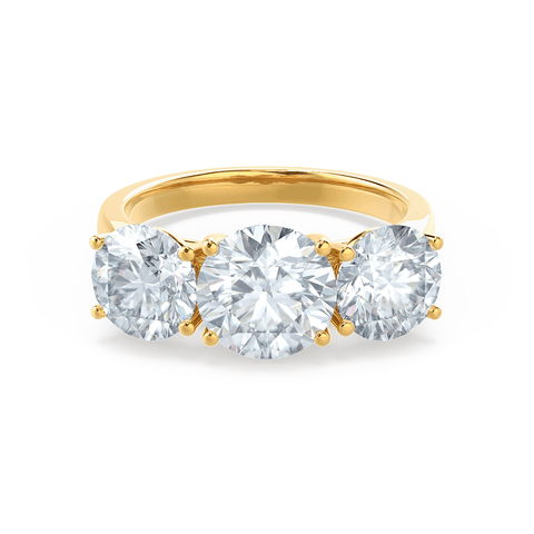 1.50 CT Round Shaped Moissanite Three Stone Style Engagement Ring 3 1.50 CT Round Shaped Moissanite Three Stone Style Engagement Ring 3