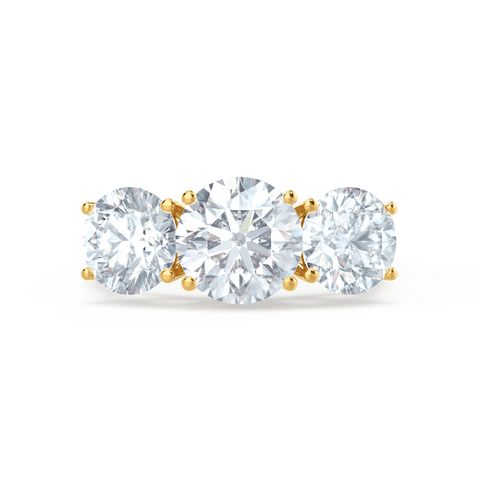 1.50 CT Round Shaped Moissanite Three Stone Style Engagement Ring 5 1.50 CT Round Shaped Moissanite Three Stone Style Engagement Ring 5