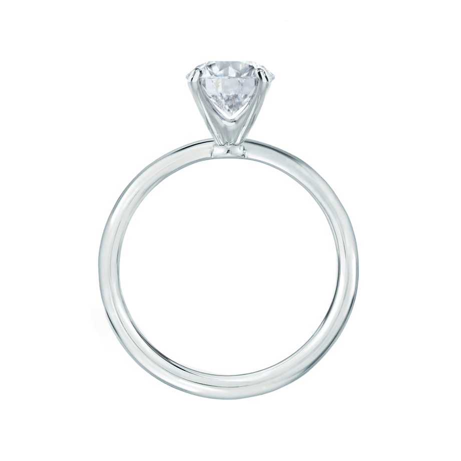 1.0 CT Round Shaped Moissanite Solitaire Style Engagement Ring 3 1.0 CT Round Shaped Moissanite Solitaire Style Engagement Ring 3