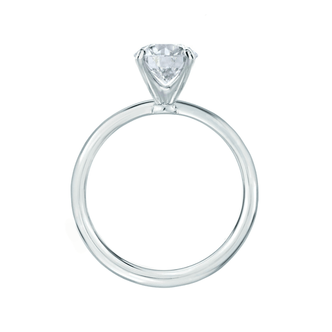 1.0 CT Round Shaped Moissanite Solitaire Style Engagement Ring 3 1.0 CT Round Shaped Moissanite Solitaire Style Engagement Ring 3