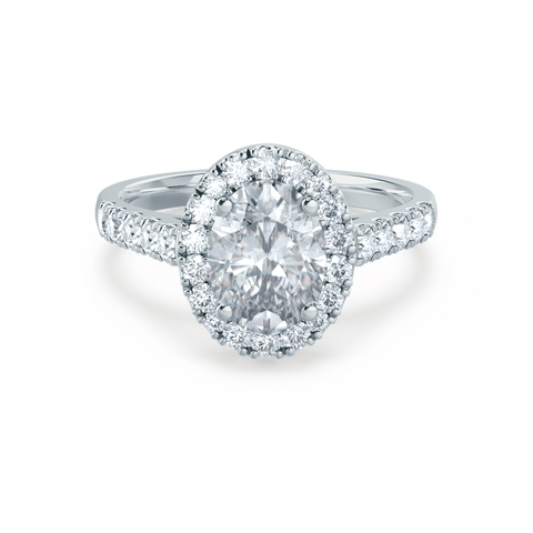 1.50 CT Oval Shaped Moissanite Halo Style Engagement Ring 2 1.50 CT Oval Shaped Moissanite Halo Style Engagement Ring 2