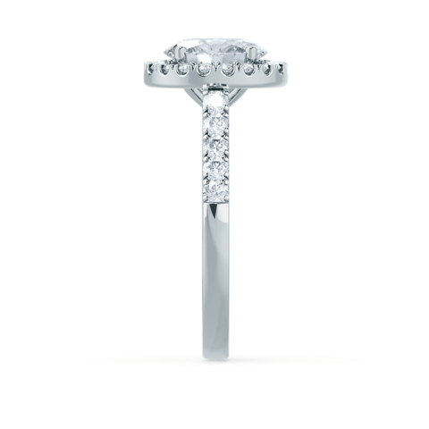 1.50 CT Oval Shaped Moissanite Halo Style Engagement Ring 3 1.50 CT Oval Shaped Moissanite Halo Style Engagement Ring 3
