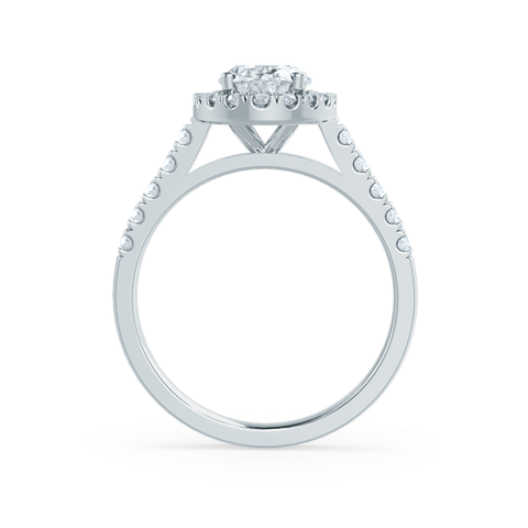 1.50 CT Oval Shaped Moissanite Halo Style Engagement Ring 5 1.50 CT Oval Shaped Moissanite Halo Style Engagement Ring 5
