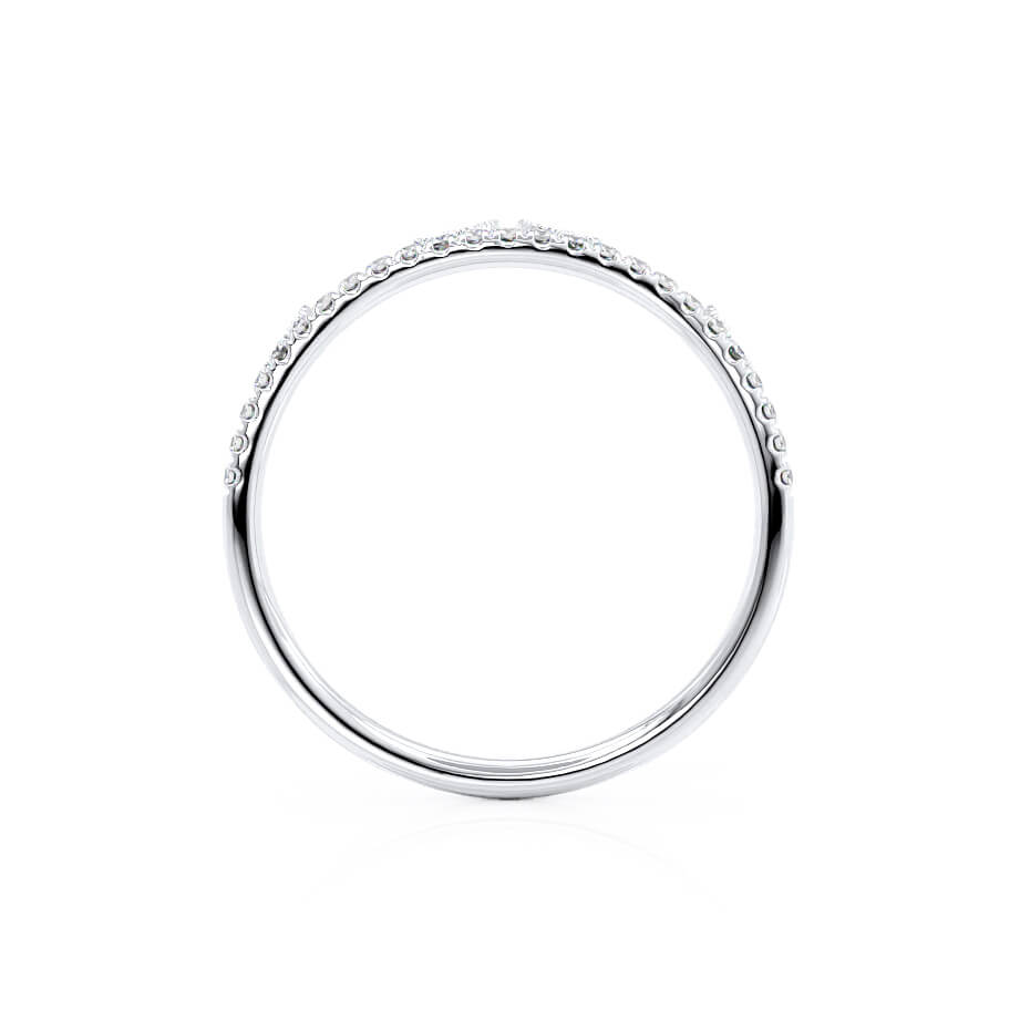 0.21 CT Round Shaped Moissanite Vintage Style Wedding Band 5