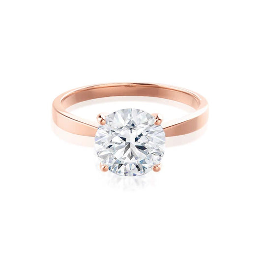 Round Solitaire Lab Grown Diamond Engagement Ring