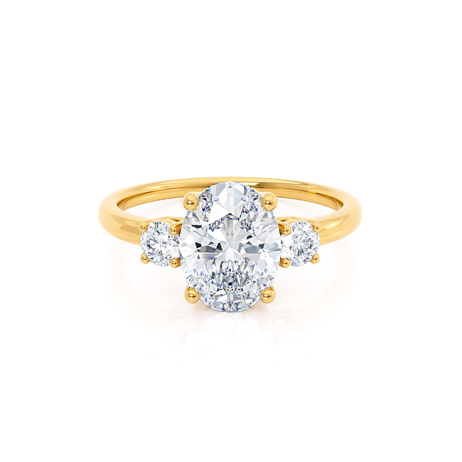 1.75 CT Oval Shaped Moissanite Three Stone Style Engagement Ring 1 1.75 CT Oval Shaped Moissanite Three Stone Style Engagement Ring 1