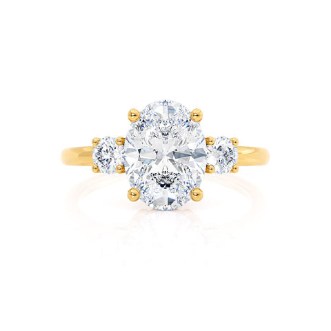 1.75 CT Oval Shaped Moissanite Three Stone Style Engagement Ring 2 1.75 CT Oval Shaped Moissanite Three Stone Style Engagement Ring 2