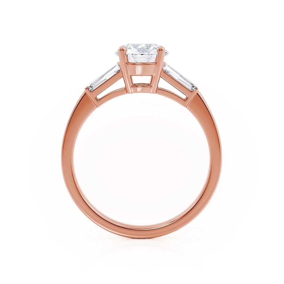 Round Three Stone Lab Grown Diamond Engagement Ring