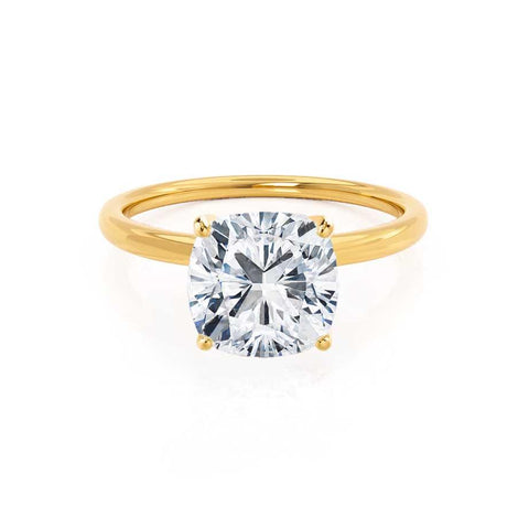 2.0 CT Cushion Shaped Moissanite Solitaire Engagement Ring 1 2.0 CT Cushion Shaped Moissanite Solitaire Engagement Ring 1
