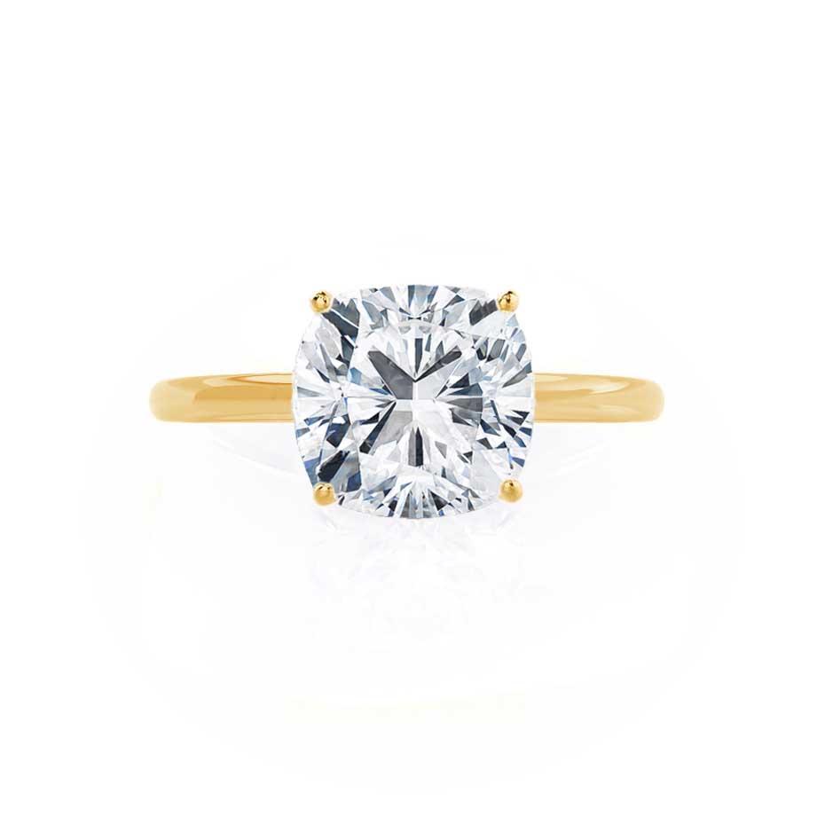 2.0 CT Cushion Shaped Moissanite Solitaire Engagement Ring 2 2.0 CT Cushion Shaped Moissanite Solitaire Engagement Ring 2